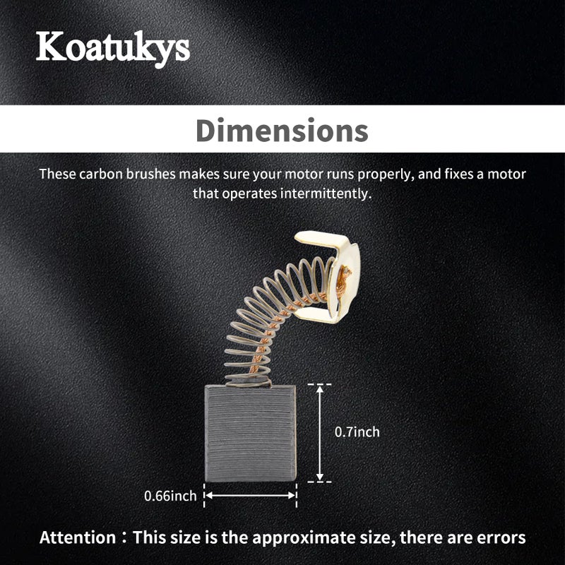 Koatukys 816768 Carbon Brush For Ridgid Craftsman R4510 R45101 MS1250 MS12501 Table Saw/Miter Saw Electric Motors Brushes Parts (2/Pack) - Image 3